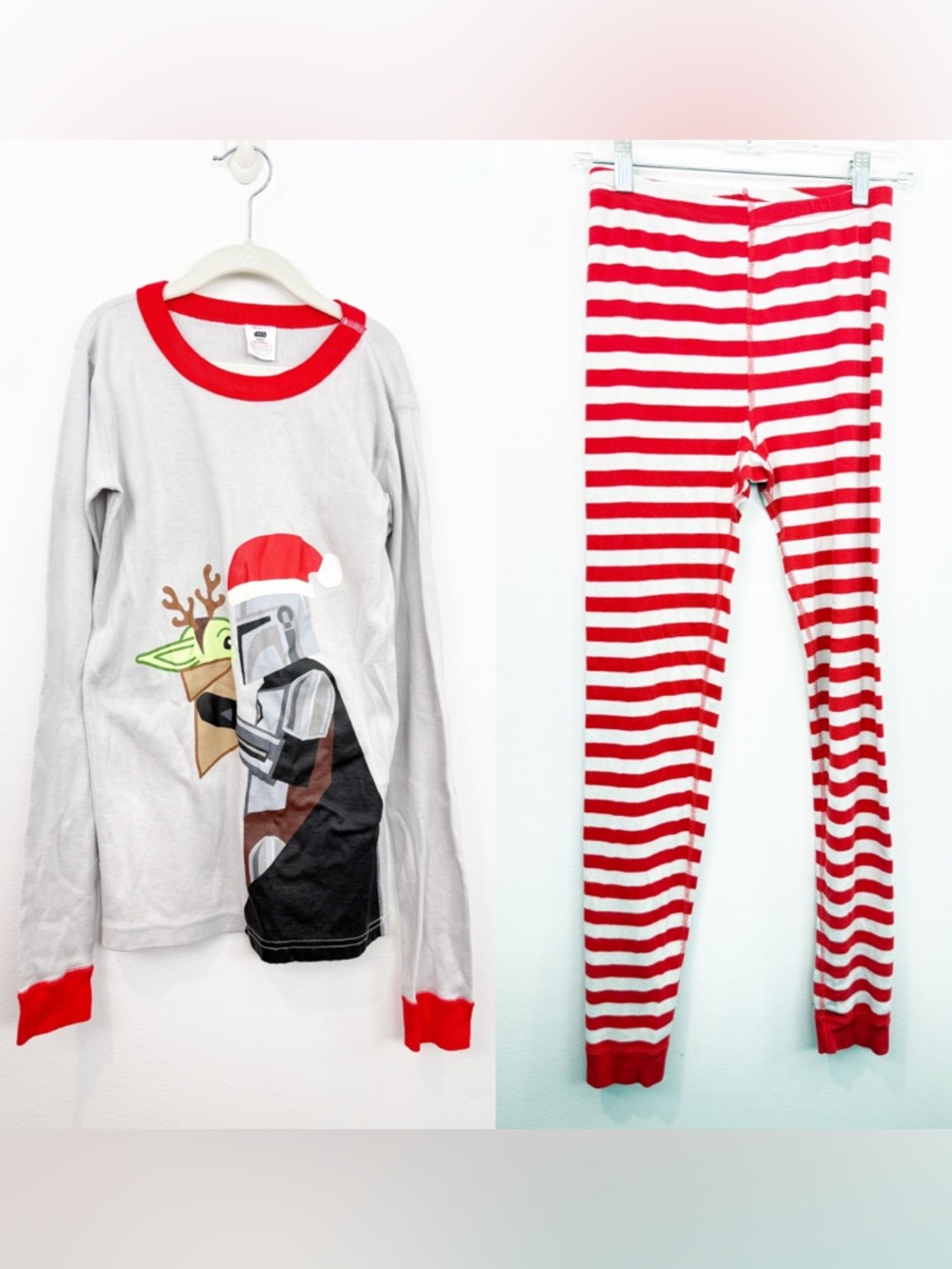 Hanna Andersson Star Wars Mandalorian Kids Christmas Pajamas Size 14
